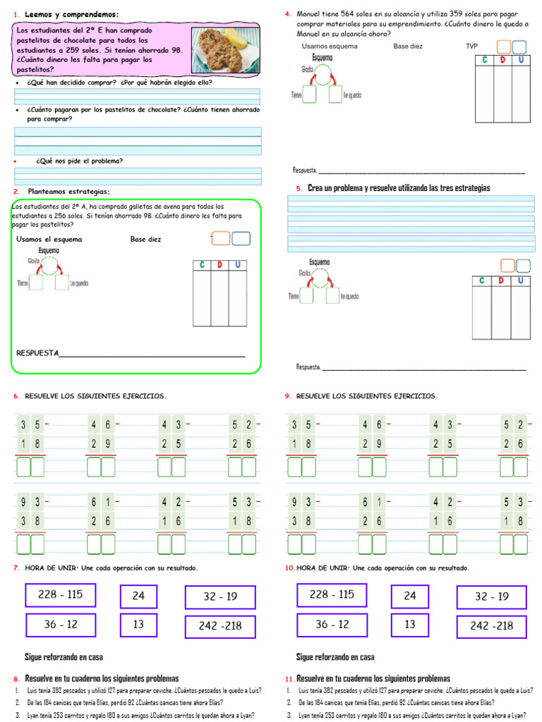Ficha Mate Canjeamos para Restar | PDF
