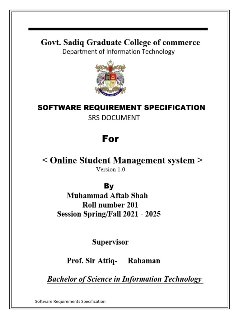 Online Student Management SRS Document | PDF | World Wide Web ...