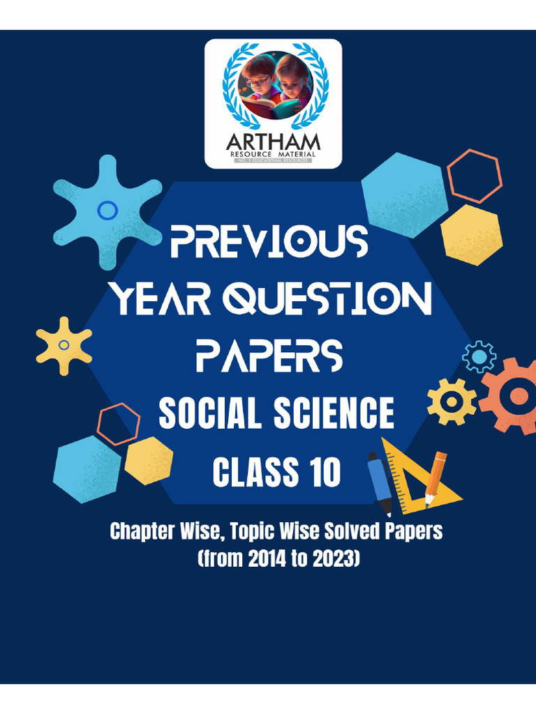 Class 10 Social Science CBSE PYQ Chapter Wise Topic Wise | PDF