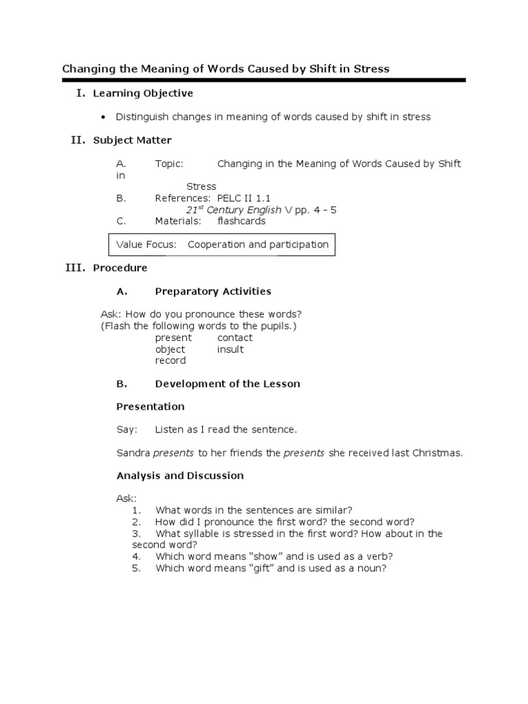 Lesson Plan in English Grade 5 | Nutrients | Vitamin
