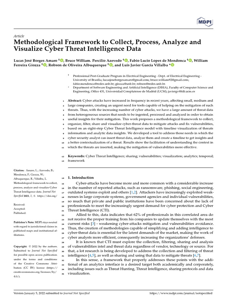 Cyber Threat Intelligence Framework | PDF | Computer Security | Security