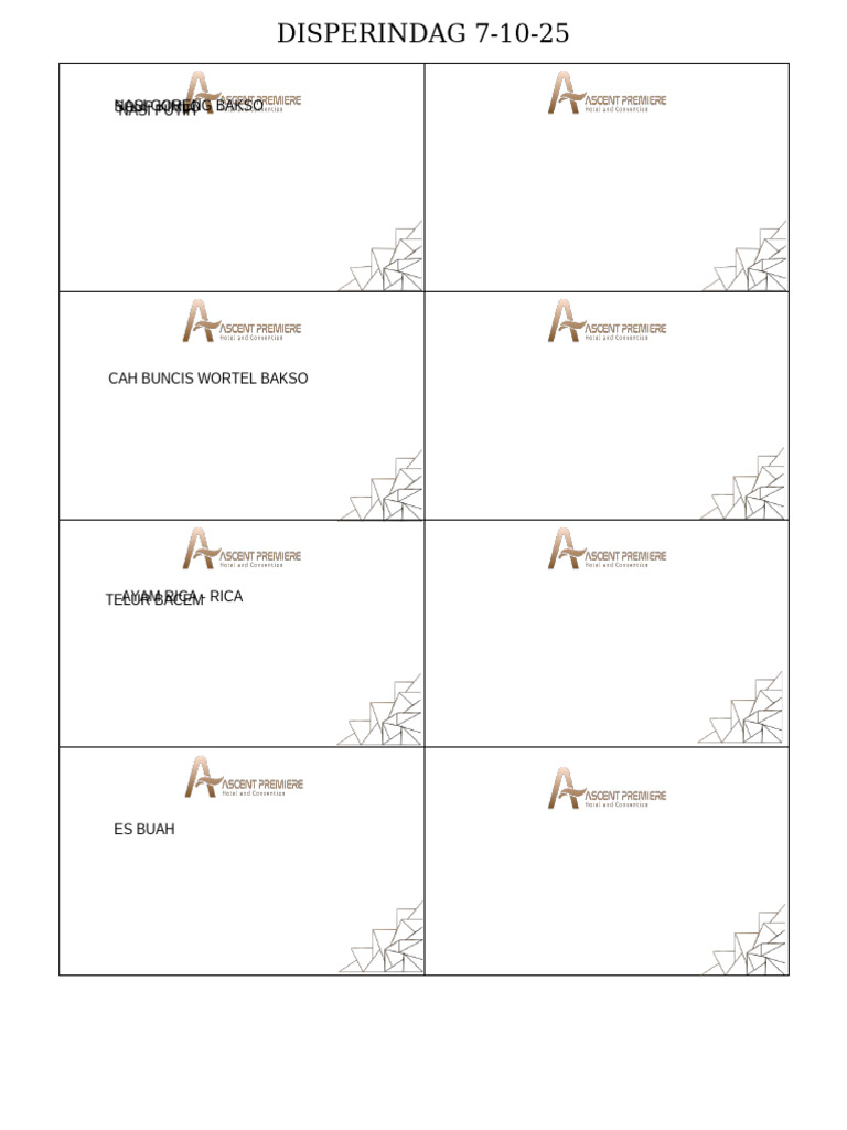 Food Tag 01 | PDF