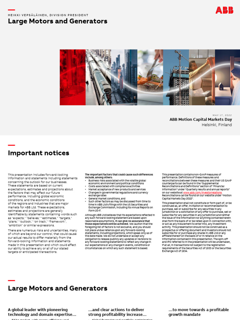 ABB Large Motors & Generators Overview | PDF | Efficient Energy Use ...