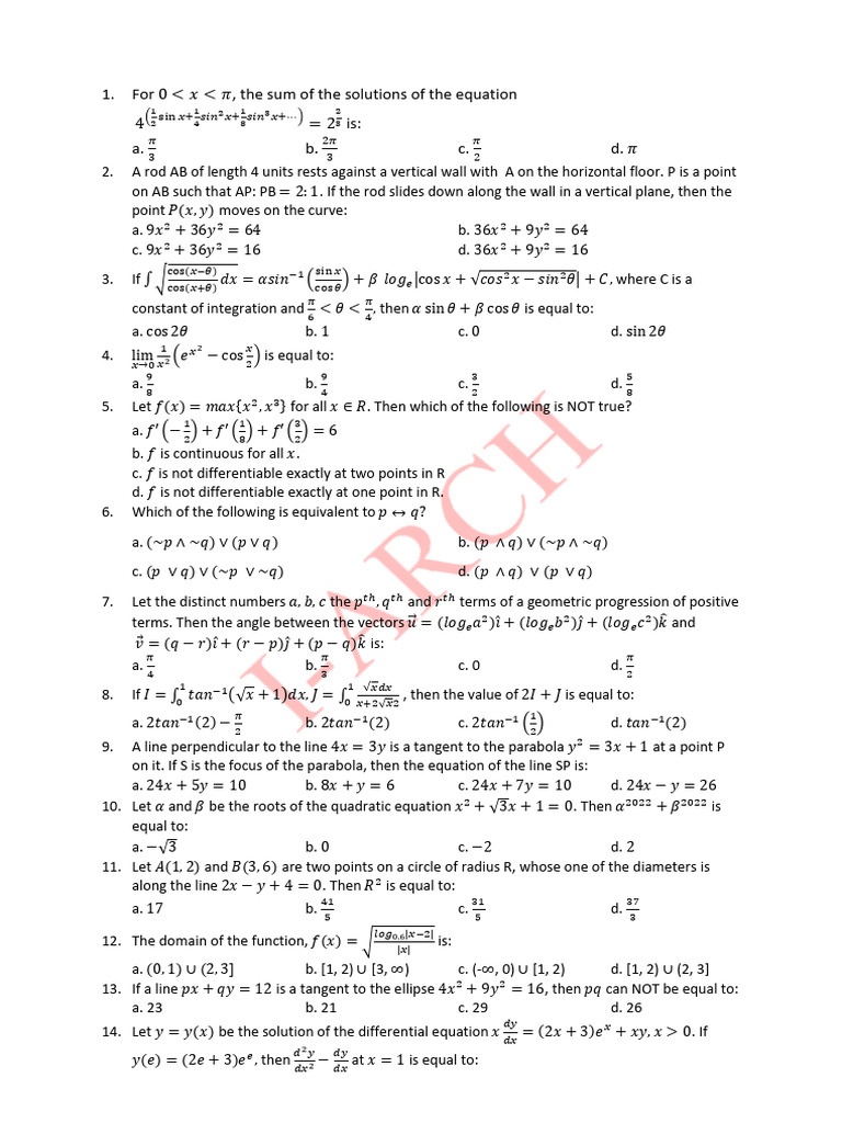 Mathematics and Aptitude Test Questions | PDF | Stove | Zero Of A Function