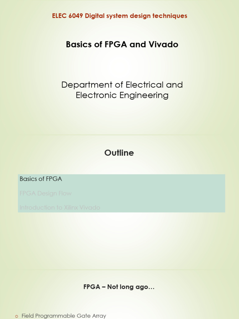 FPGA Design Techniques Overview | PDF | Field Programmable Gate Array ...