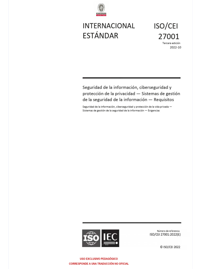 Iso 27001 | PDF | Seguridad de información | Evaluación de riesgos