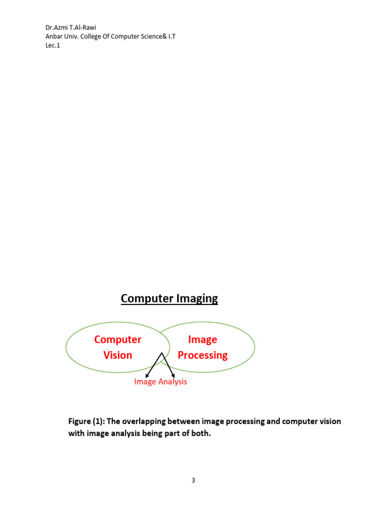 Computer Imaging: Vision vs. Processing | PDF | Computer Vision | Image