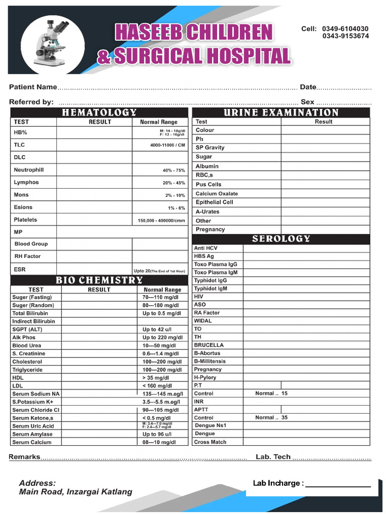 Haseeb Children Surgical Hospital Info | PDF