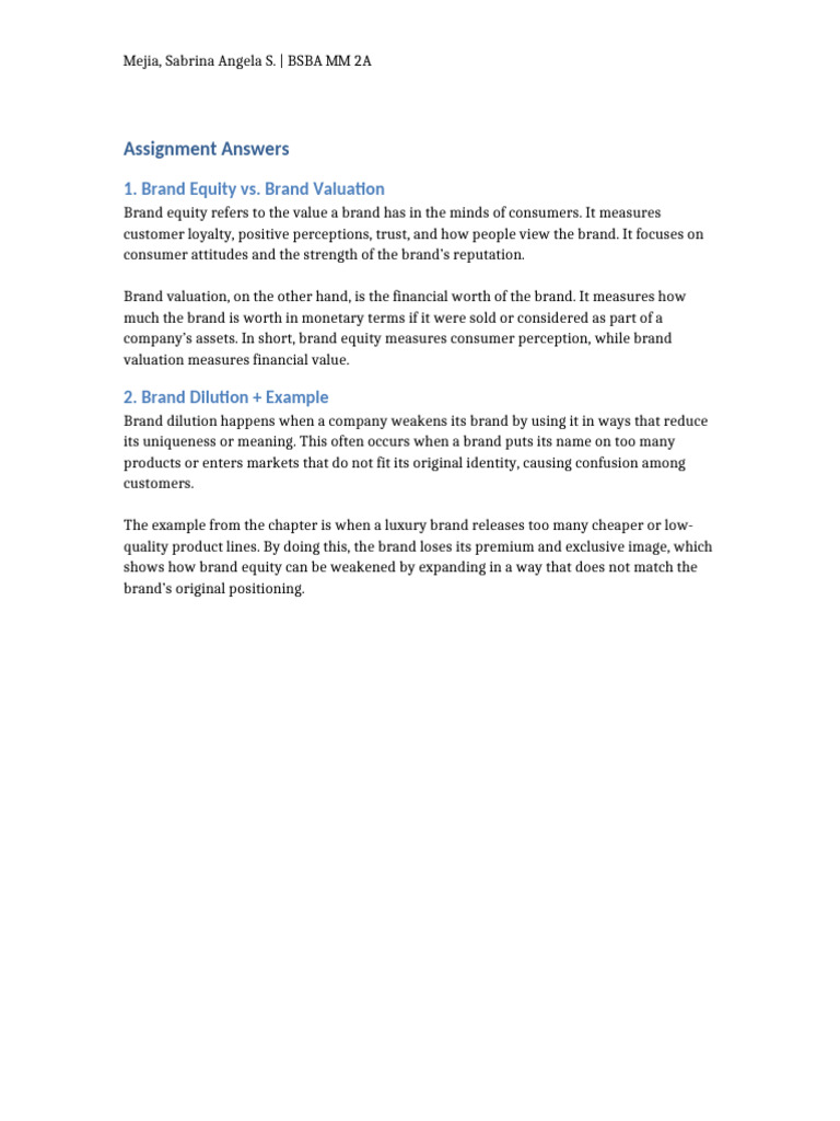 Assignment Answers Sabby | PDF