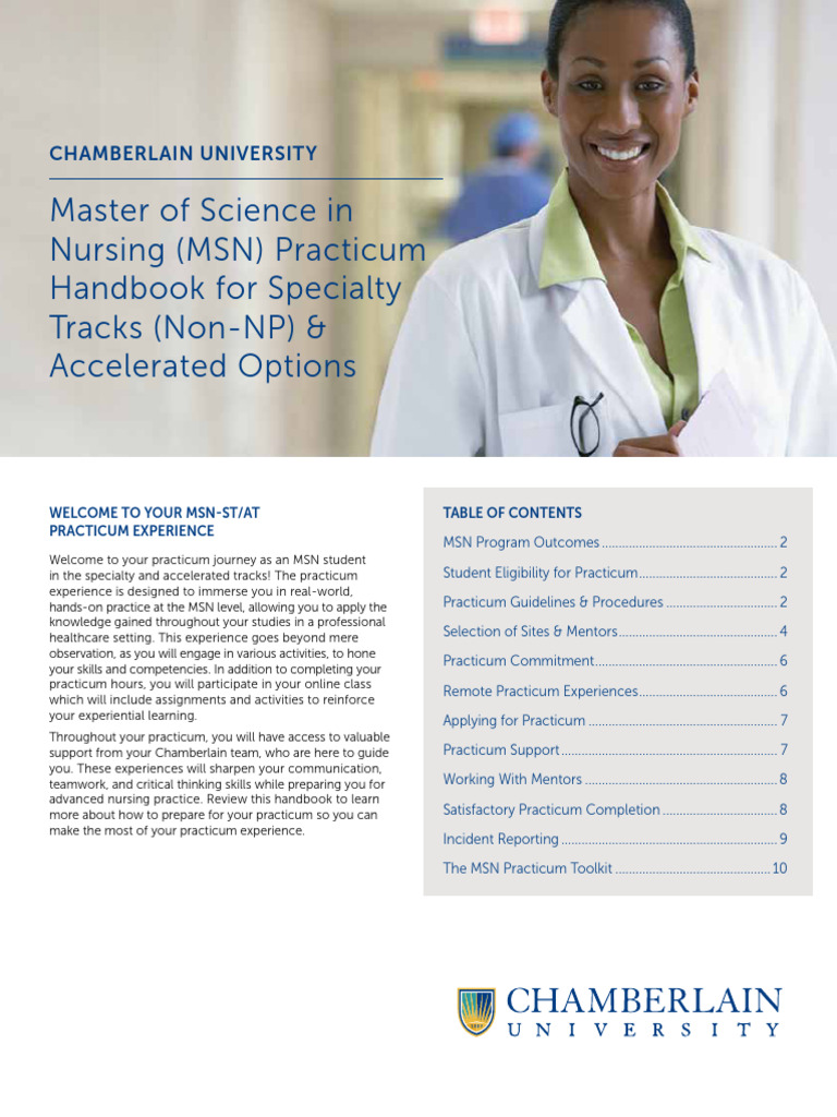 MSN Practicum Handbook Overview | PDF | Nursing | Mentorship