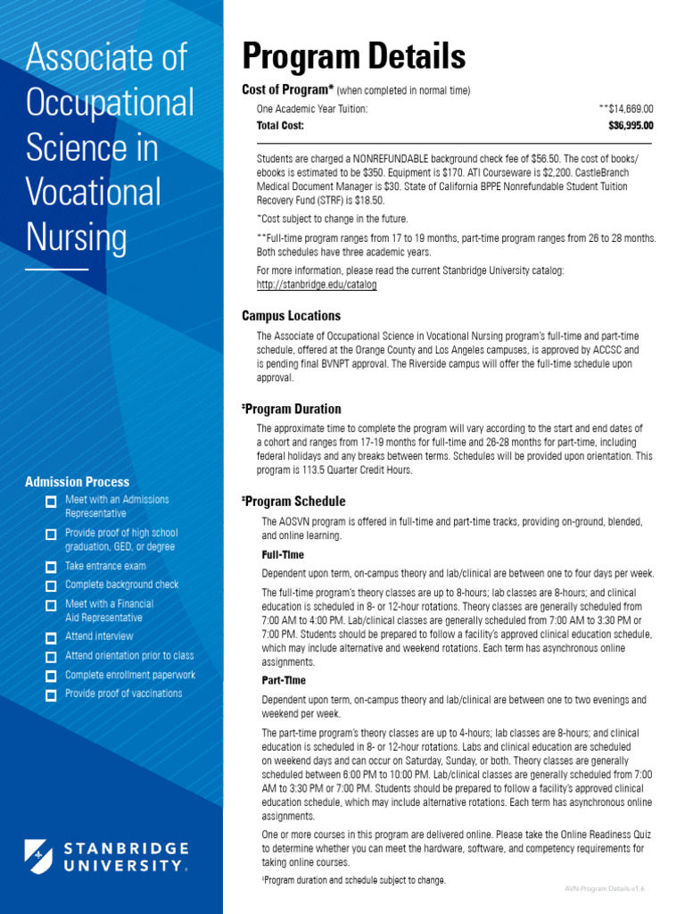 Vocational Nursing Program Costs & Details | PDF | Health Care ...