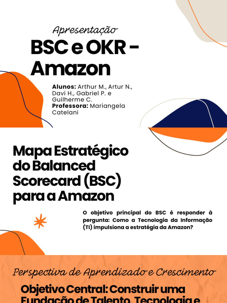 BSC e OKR na Estratégia da Amazon | PDF | Tecnologia da Informação ...