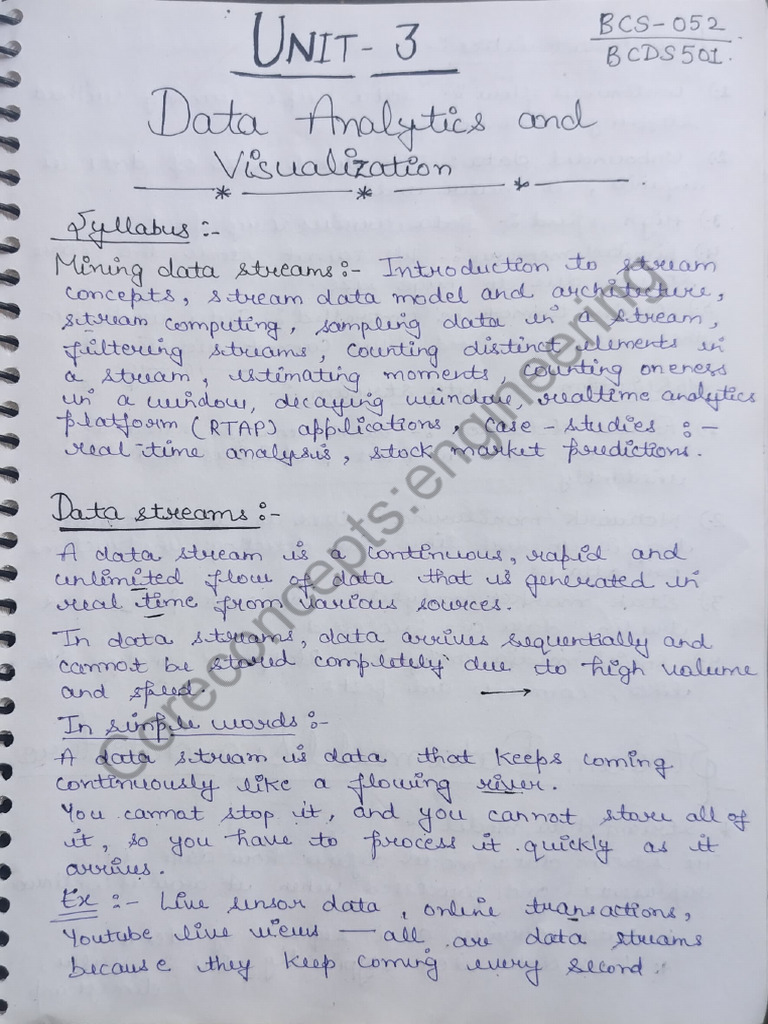 Unit-3 Data Analytics by Coreconcepts - Engineering | PDF