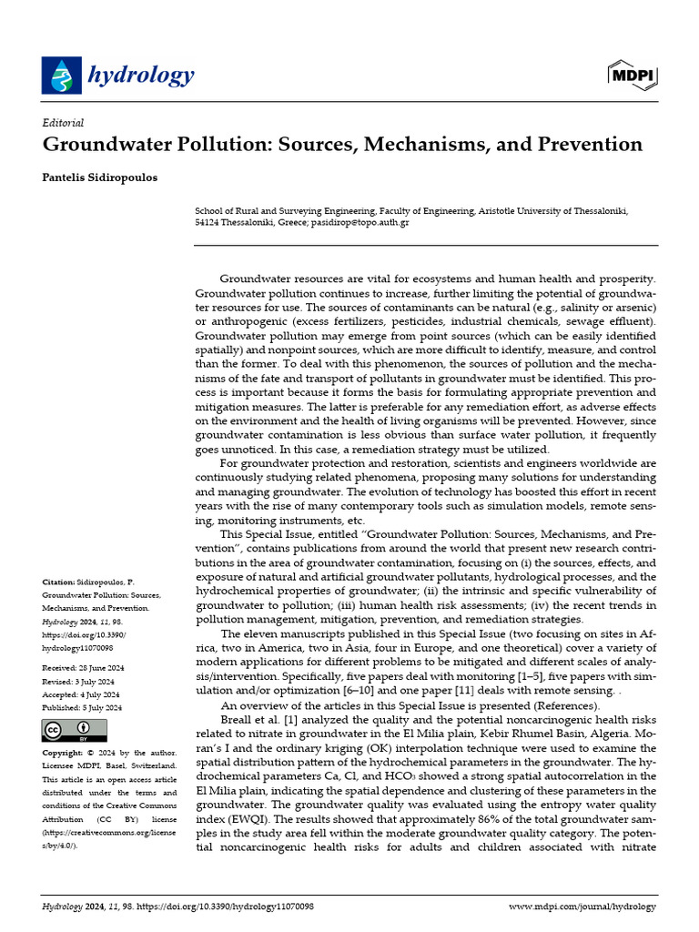 Groundwater Pollution: Sources & Prevention | PDF | Groundwater | Hydrology