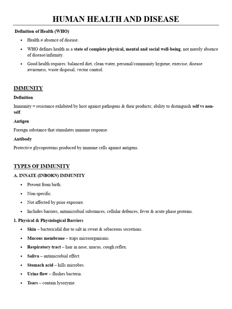 Human Health, Immunity, and Diseases | PDF | Immune System | Antibody