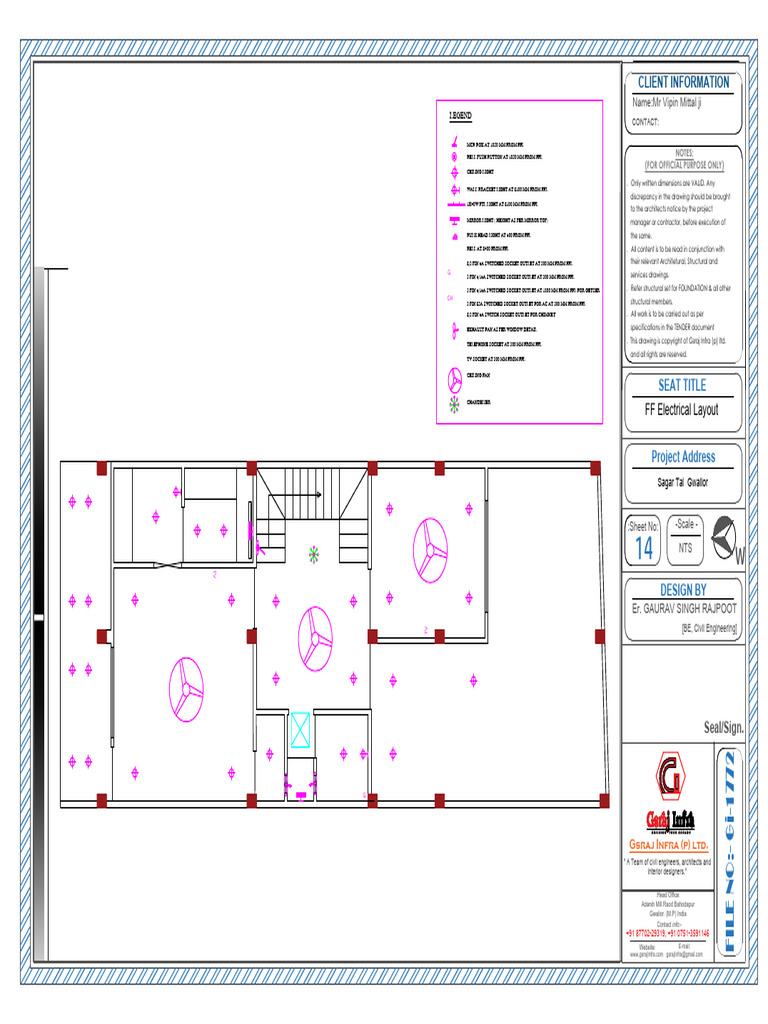 Electrical Layout Plan for Gwalior Project | PDF