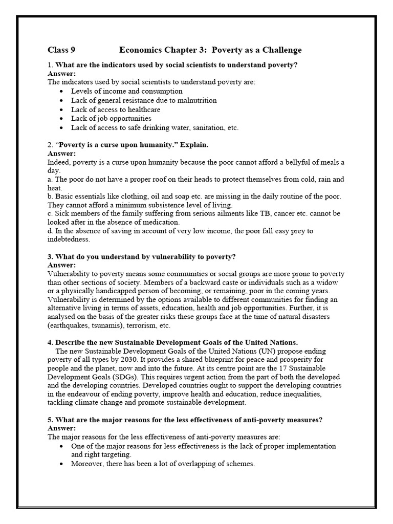 Understanding Poverty: Challenges & Solutions | PDF | Poverty | Poverty ...