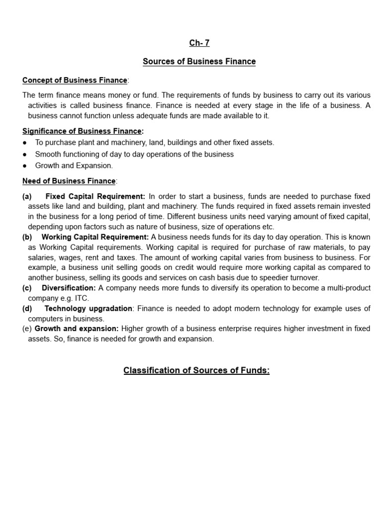 Sources of Business Finance Explained | PDF | Preferred Stock | Equity ...
