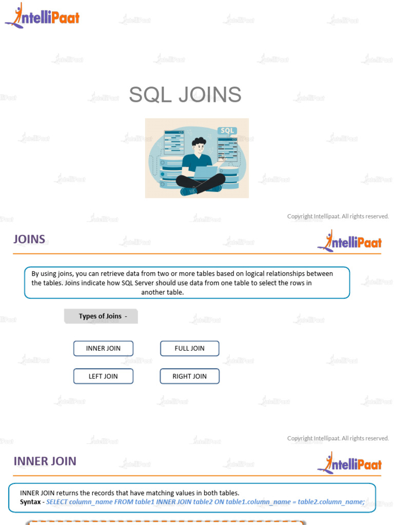 3. SQL-JOINS-PDF | PDF | Table (Database) | Data Management