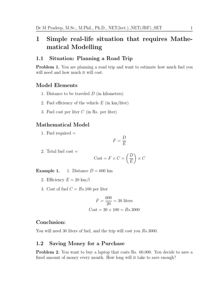 Real-Life Mathematical Modeling Examples | PDF | Finite Element Method ...