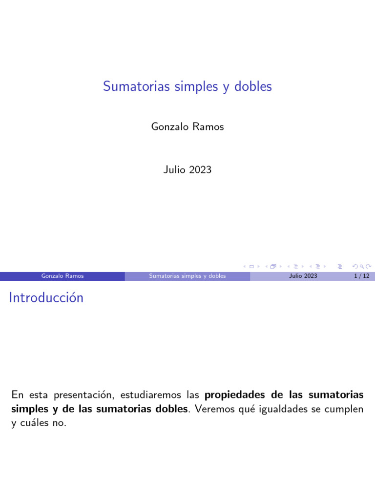 Propiedades de Sumatorias Simples y Dobles | PDF | Lógica | Sintaxis ...