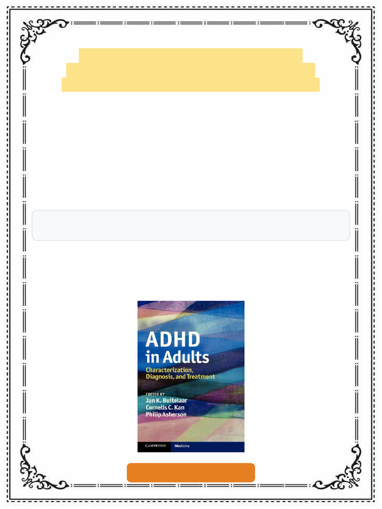 ADHD in adults characterization diagnosis and treatment 1st Edition Jan ...
