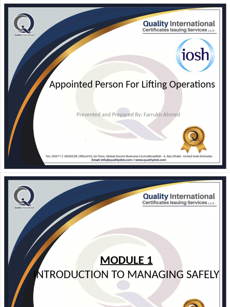 Lifting Operations Safety Management Guide | PDF | Crane (Machine ...
