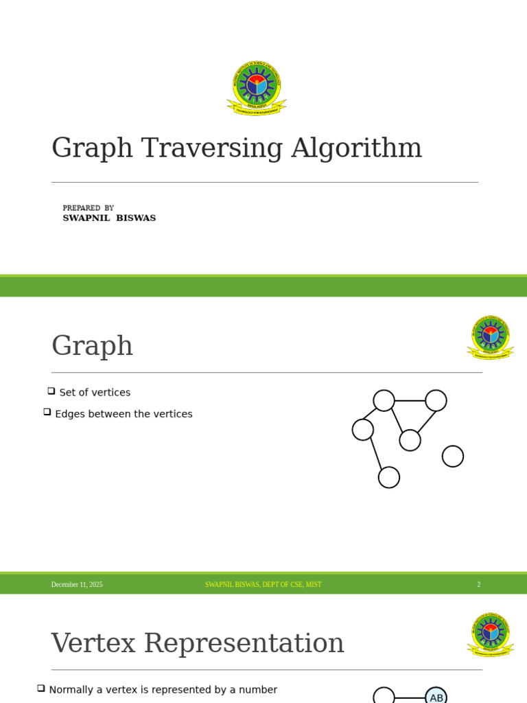 Graph Traversing Algorithms Explained | PDF | Vertex (Graph Theory ...