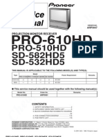 Pioneer Elite PRO-510HD Service Manuals - ARP3047 & ARP3051