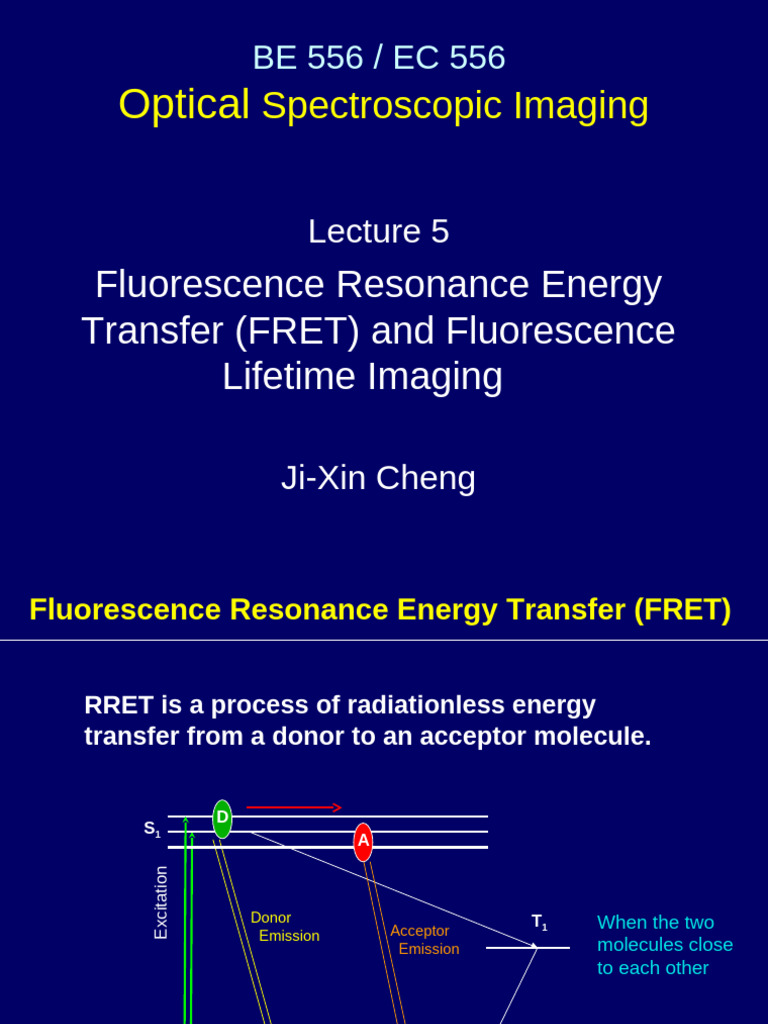 Lecture 5 FRET&FLIM Microscopy | PDF