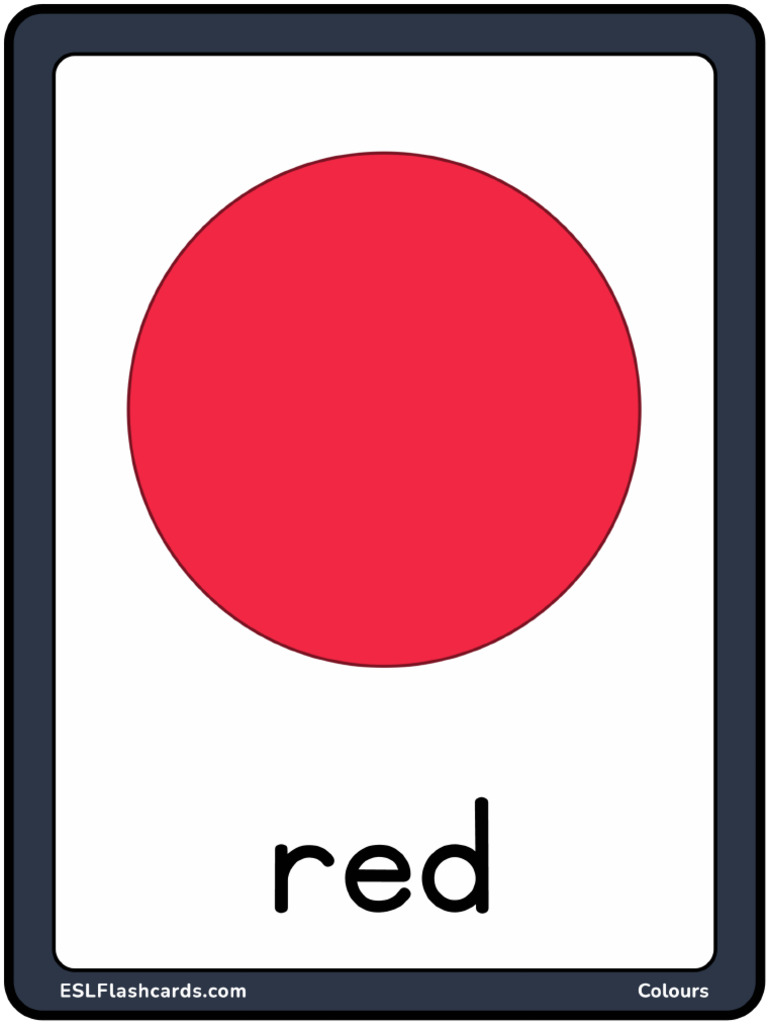 Colours Large Flashcards With Labels | PDF