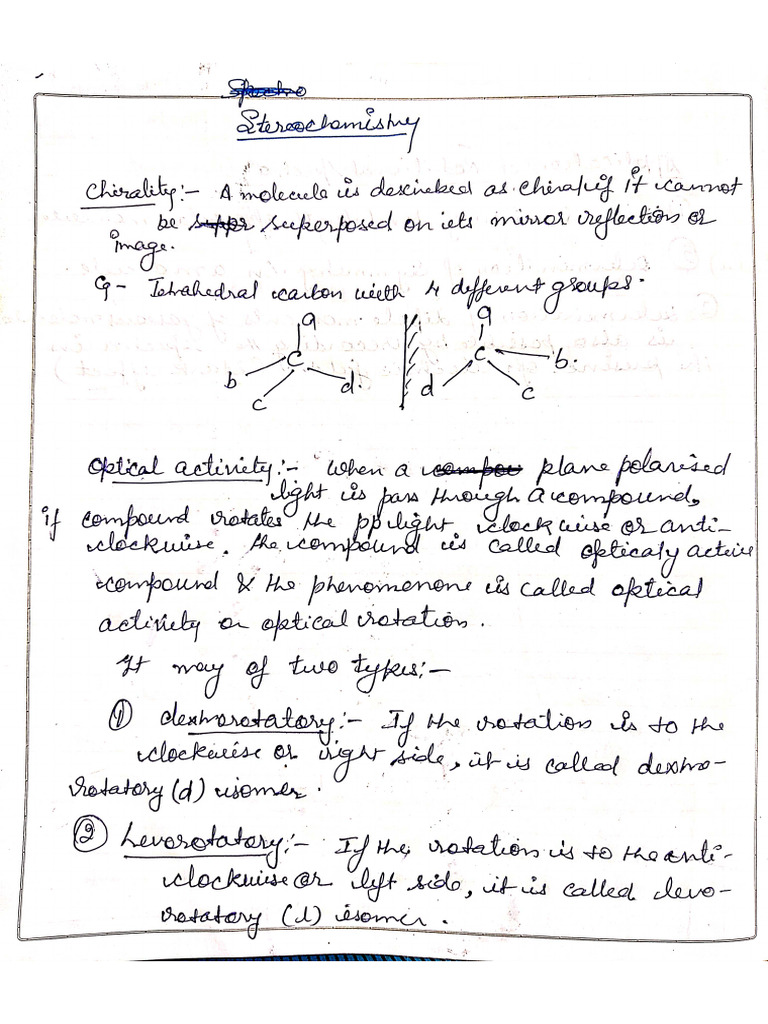 Stereo Chemistry | PDF