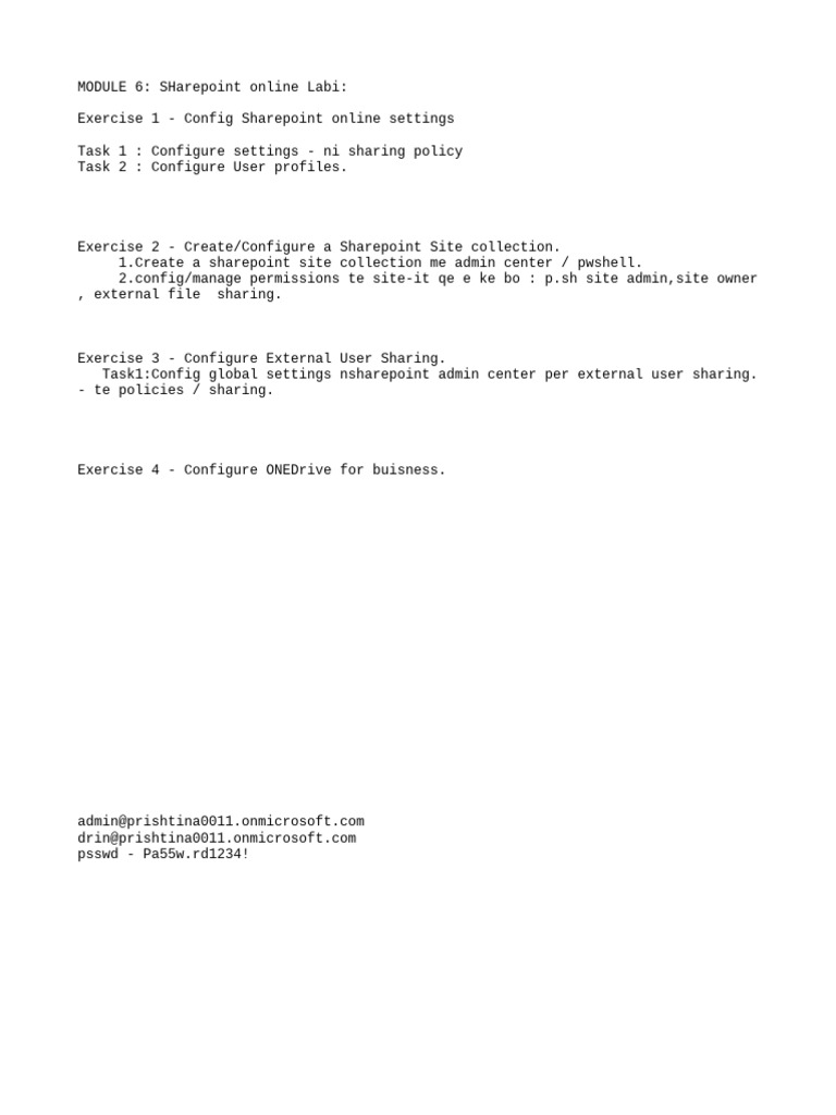 SharePoint Online Configuration Guide | PDF