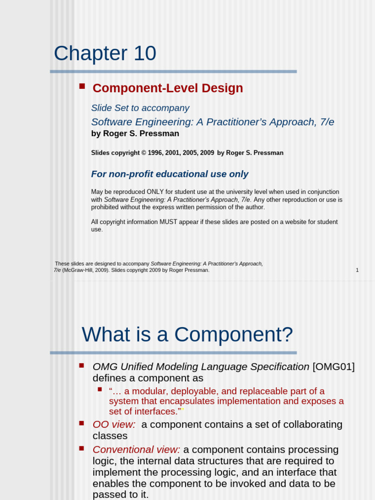 Component-Level Design in Software Engineering | PDF | Component Object ...