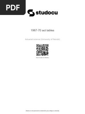 Formulae and Tables for Actuarial Examinations | PDF | Present