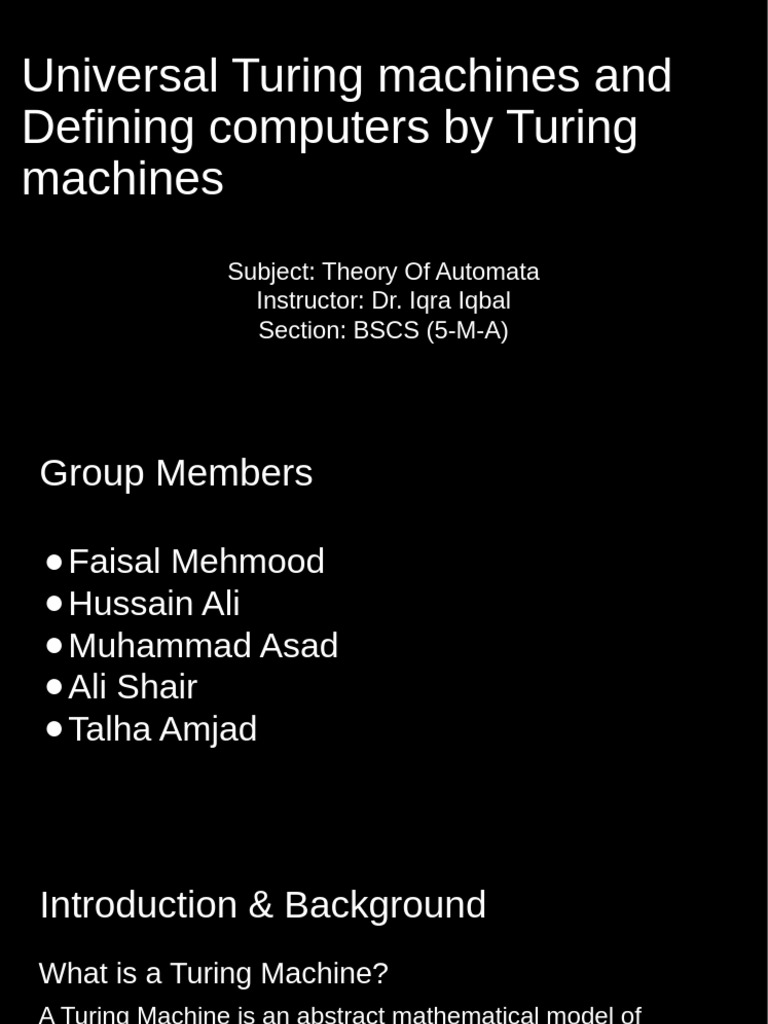 Understanding Universal Turing Machines | PDF | Computer Program ...