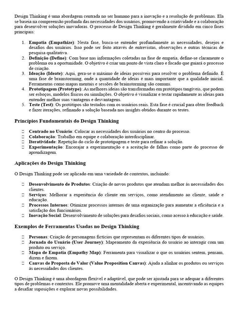 Design Thinking É Uma Abordagem Centrada No Ser Humano para A Inovação ...