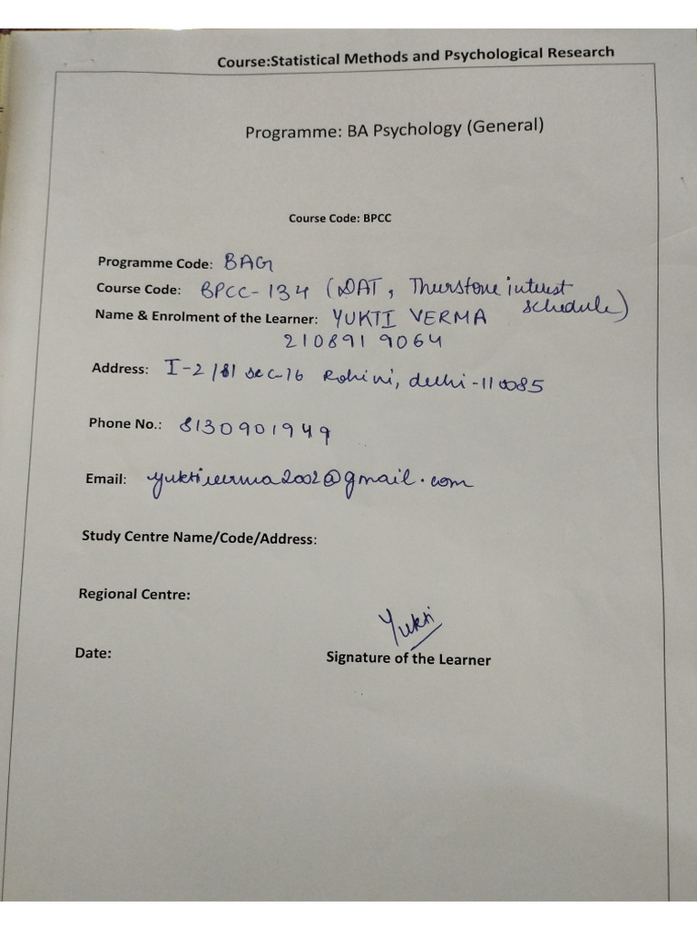 Bpcc-134 Practical File | PDF