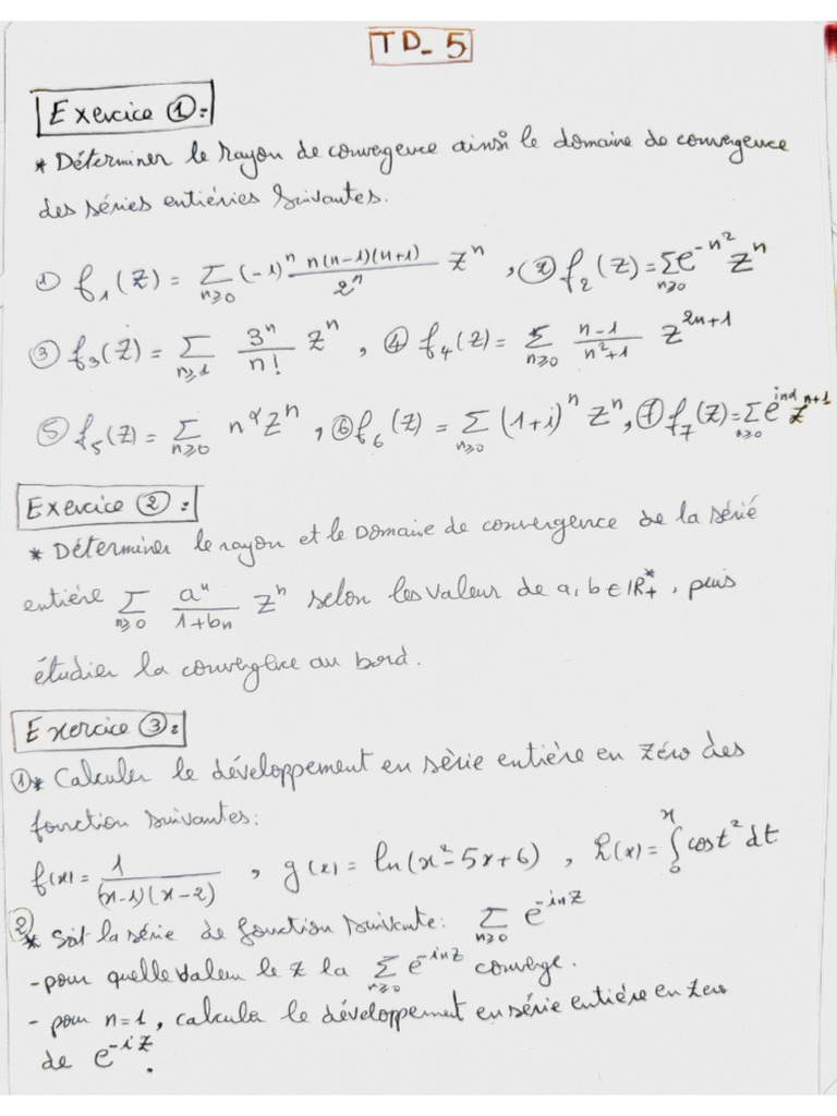 TD 5 | PDF