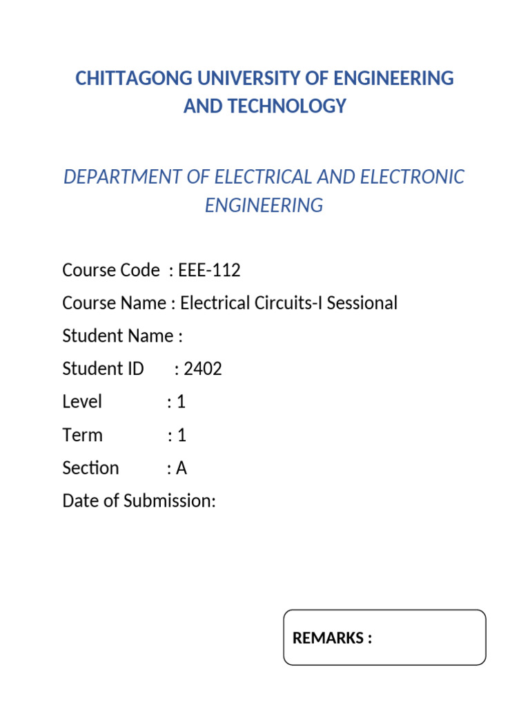EEE112 Cover | PDF