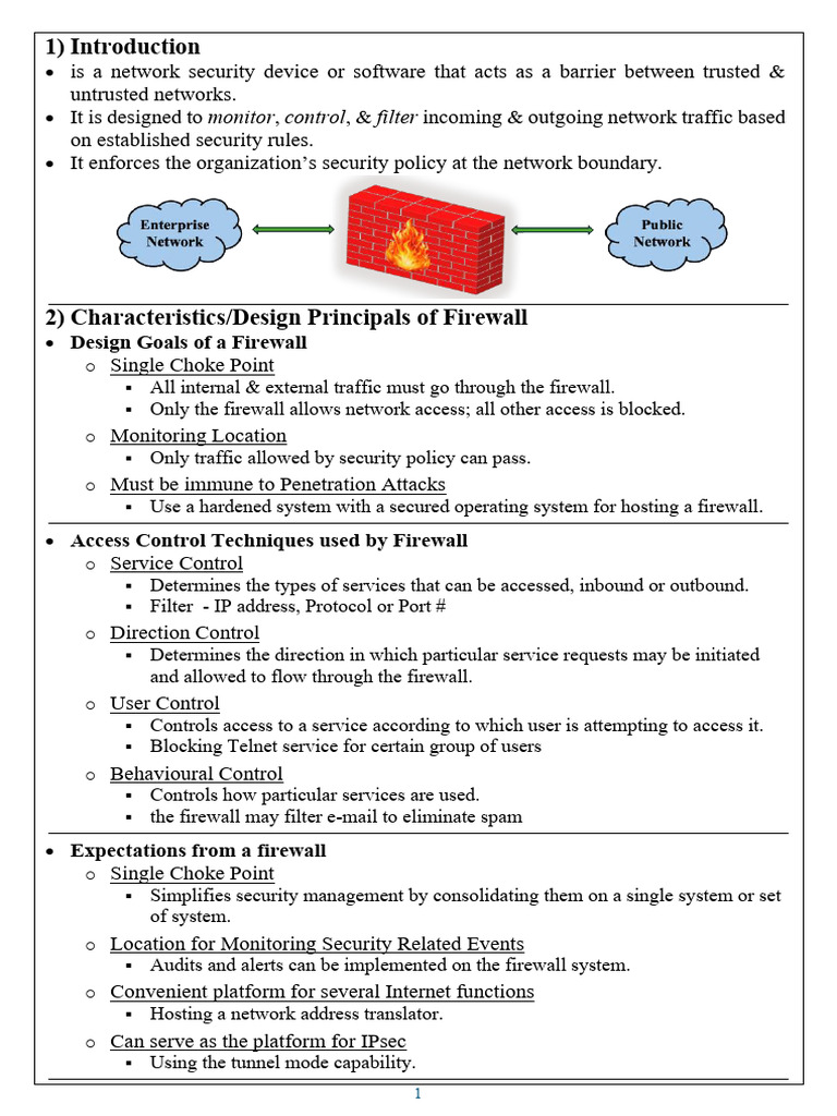 Understanding Firewall Types and Functions | PDF | Firewall (Computing ...