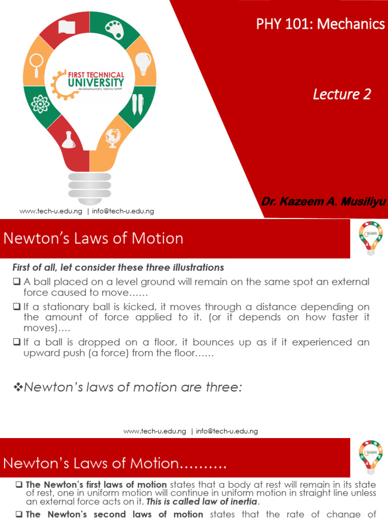 Newton's Laws of Motion Explained | PDF | Force | Acceleration