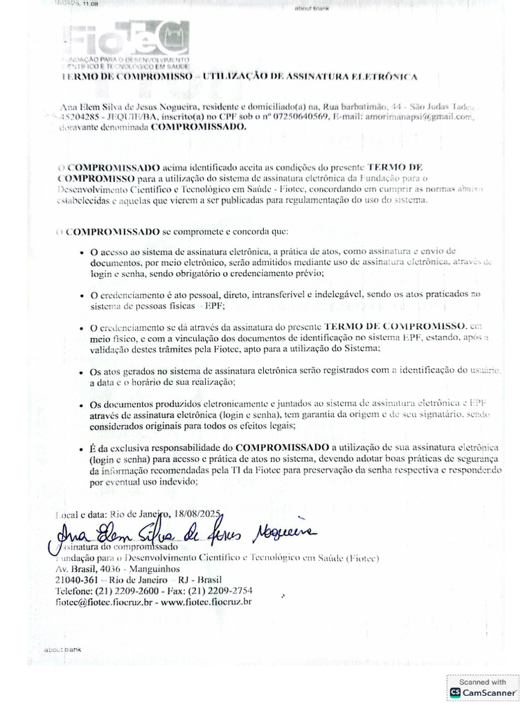 Termo de Compromisso | PDF