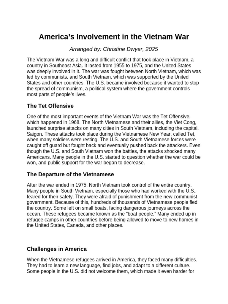 Vietnam War - Background | PDF | Vietnam War | South Vietnam