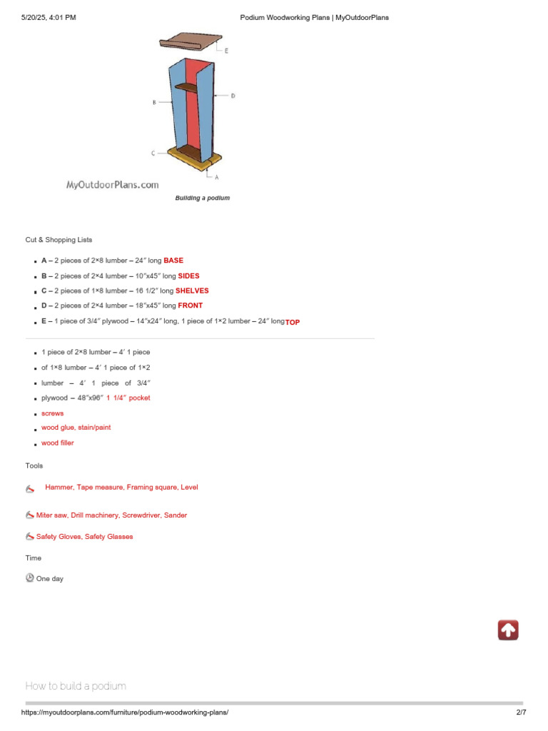 DIY Podium Building Guide | PDF | Drill | Woodworking