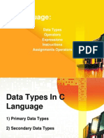 C Language:: Data Types Operators Expressions Instructions Assignments Operators