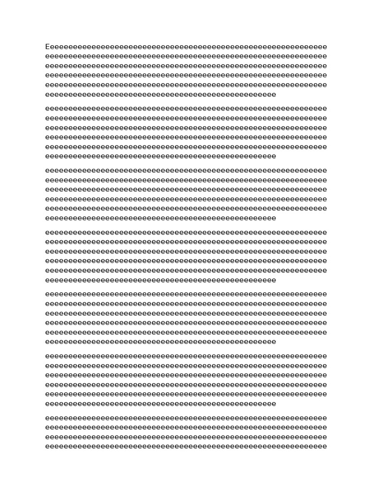 Document of Repeated Characters | PDF