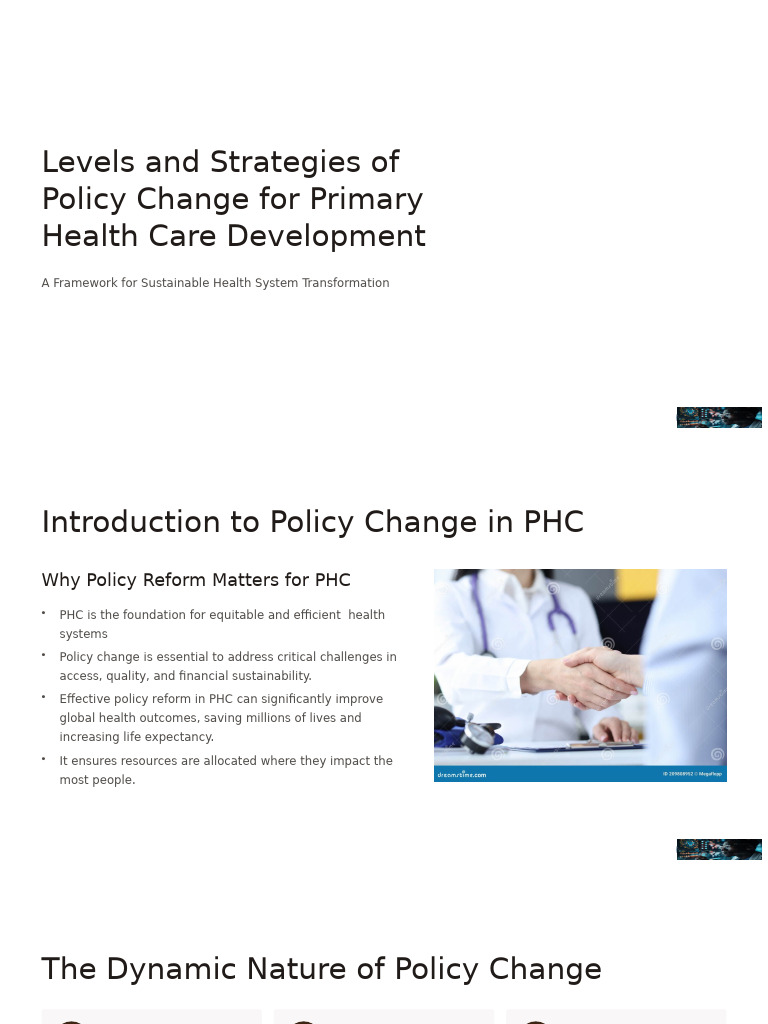 Strategies for Primary Health Care Reform | PDF | Policy | Health Care