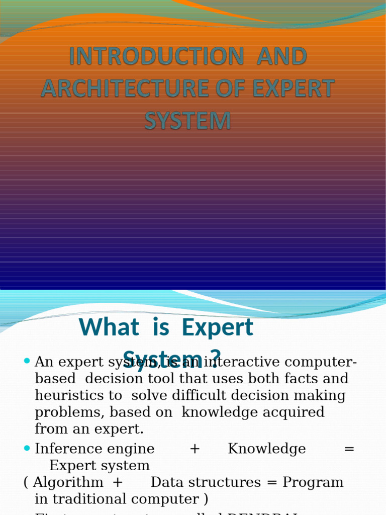 Expert System | PDF | Expert | Knowledge