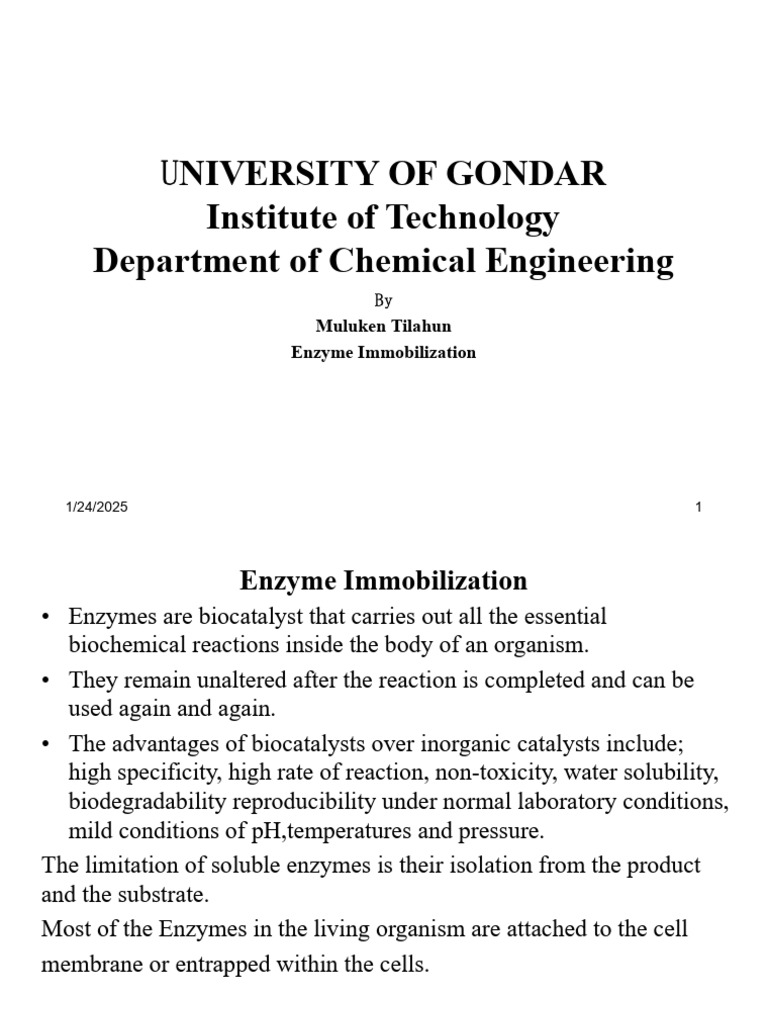 Enzyme Immobilization Techniques Explained | PDF | Carbohydrates | Starch
